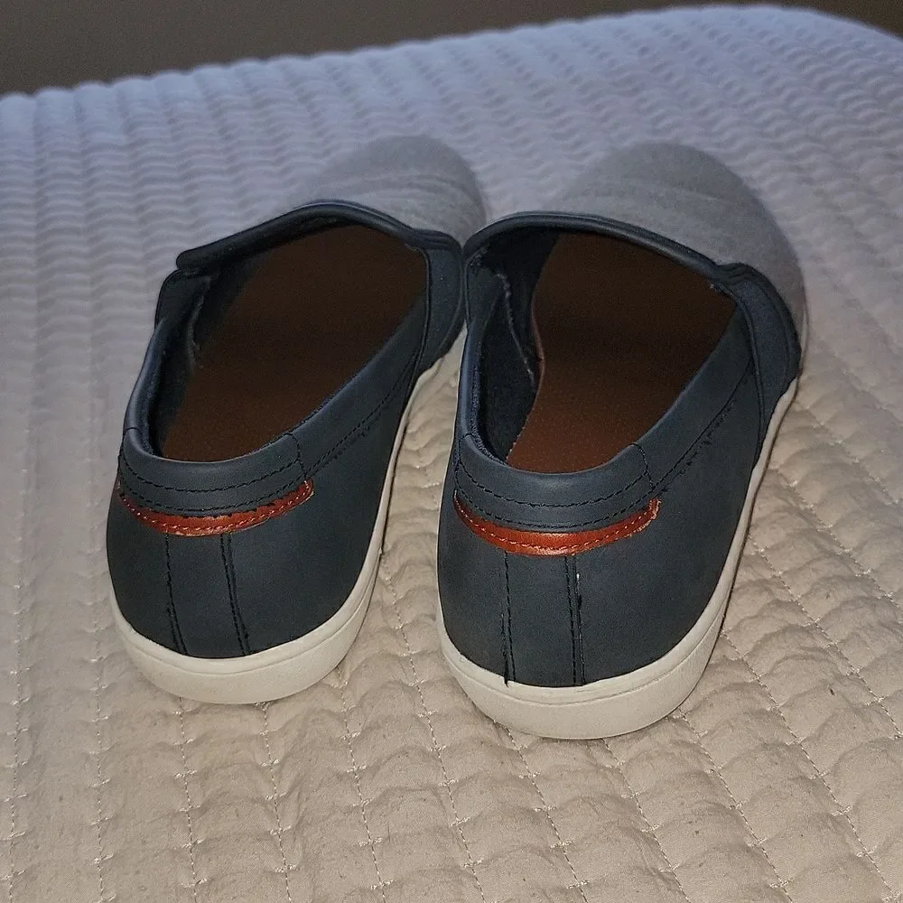 ALDO Men's Gray Denim Look & Navy Casual Slip On Comfort Loafers Size 12